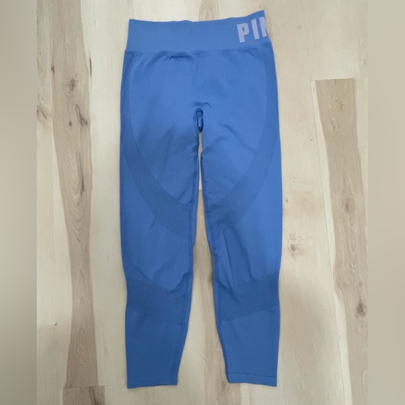EUC Pink Active by Victoria Secret Seamless High Waist Leggings Blue. Size Large - Picture 5 of 11